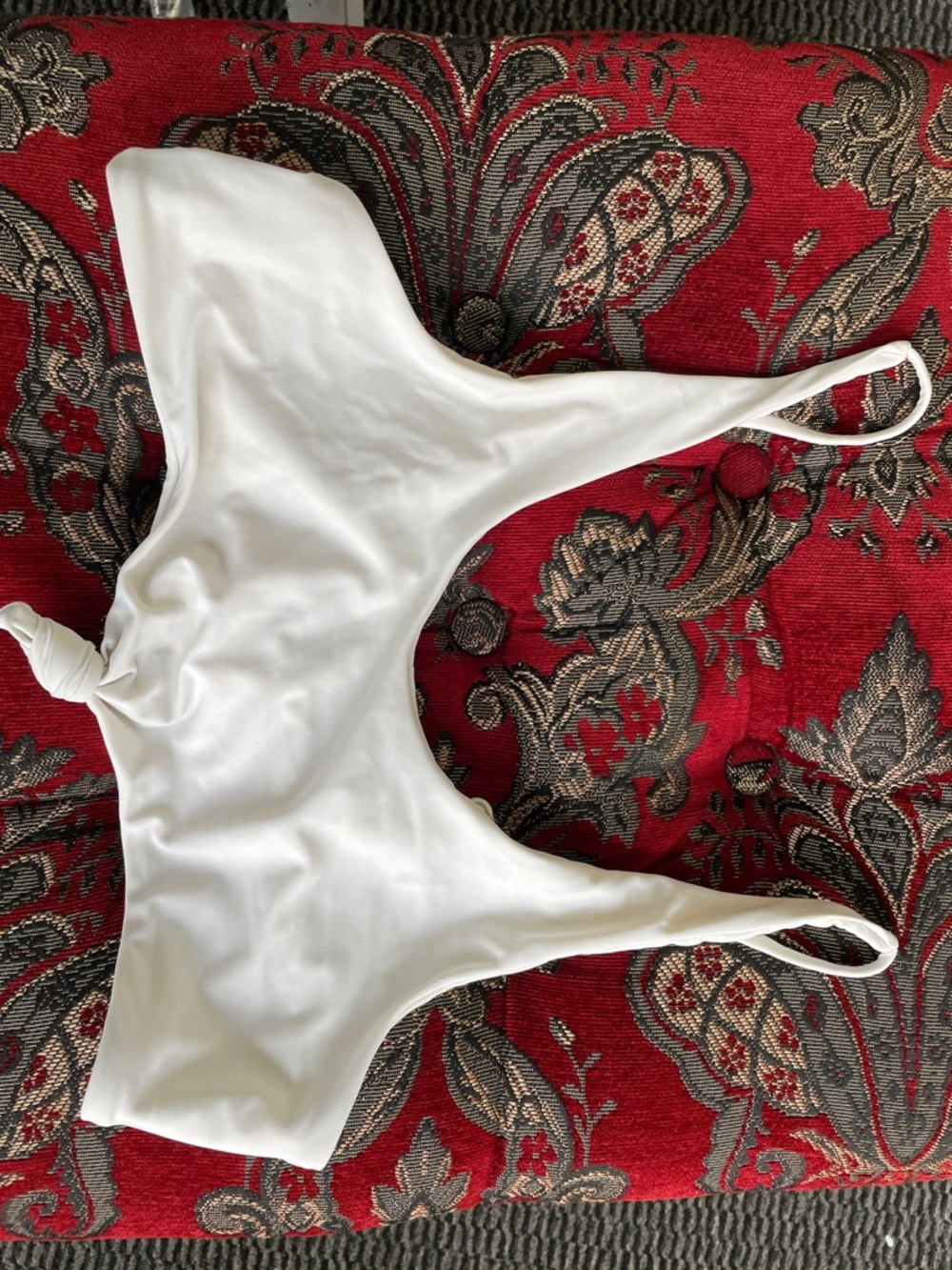 Zaful White High-Cut Bikini Bottom